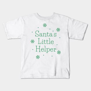 Santa's Little Helper. Cute Christmas design with snowflakes. Kids T-Shirt